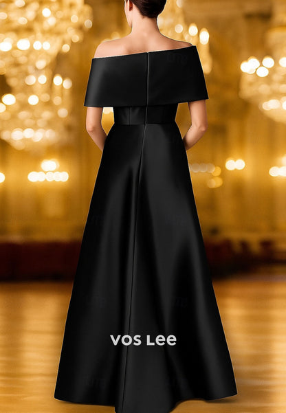 Beaded Sequin Flower Off the Shoulder Sheath Formal Gown Mother Dress