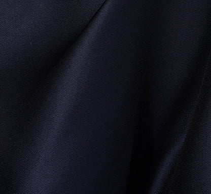 Sleeveless Beaded Mikado Fit And Flare Gown In Midnight