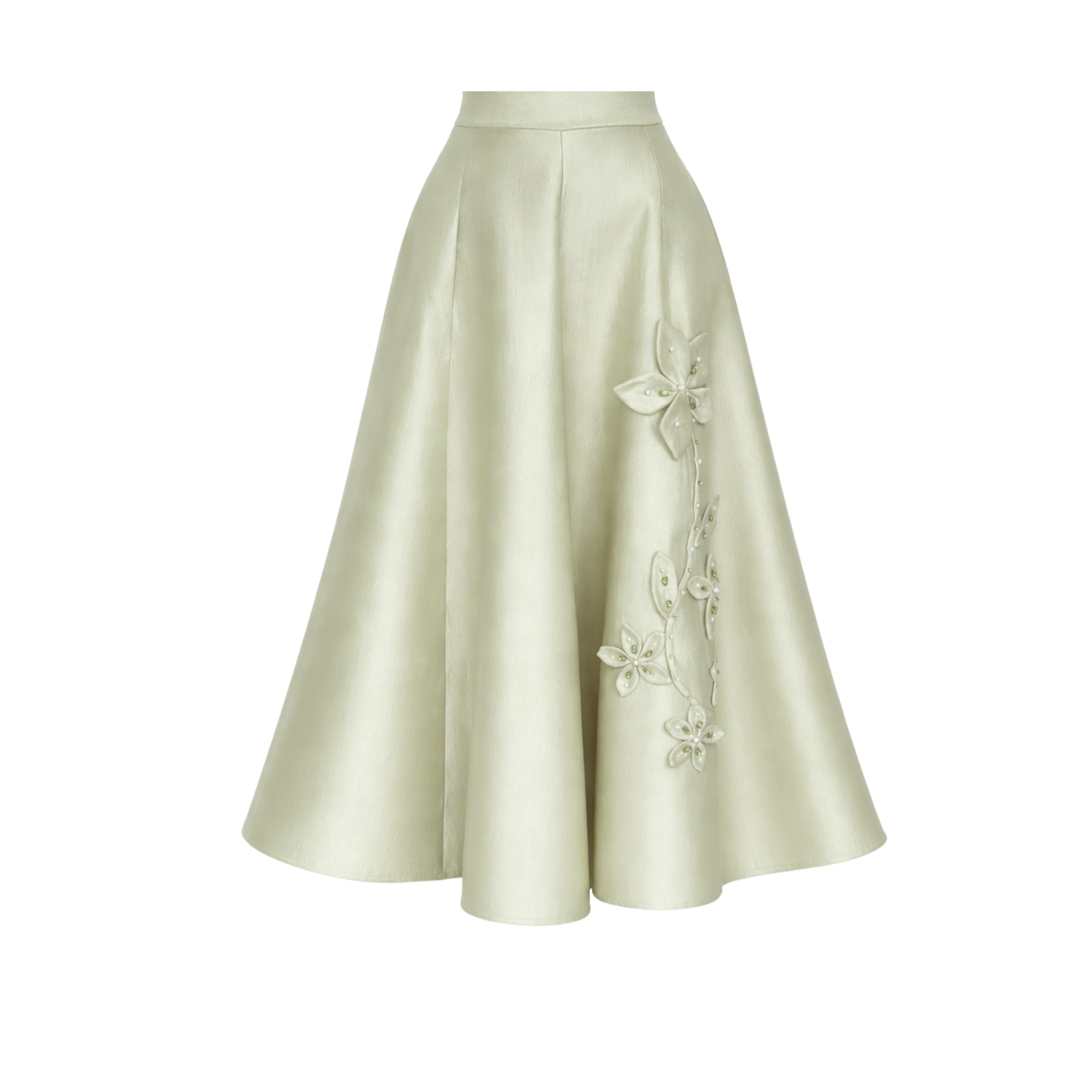 Satin Lace Appliques One Shoulder Wedding Guest Dress