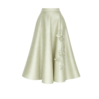 Satin Lace Appliques One Shoulder Wedding Guest Dress