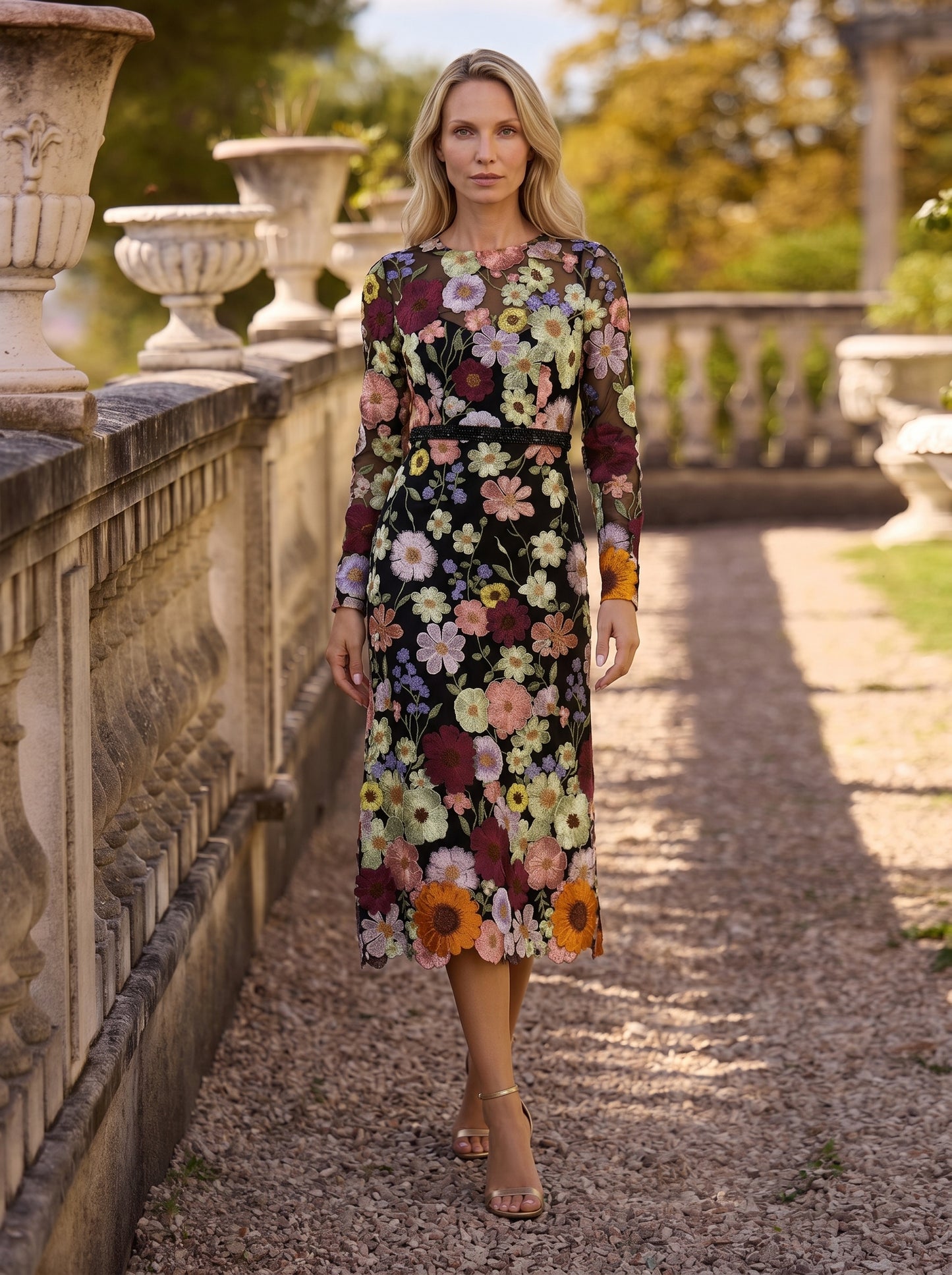 Charming A-Line Scoop Appliques Mother of the Bride Dress