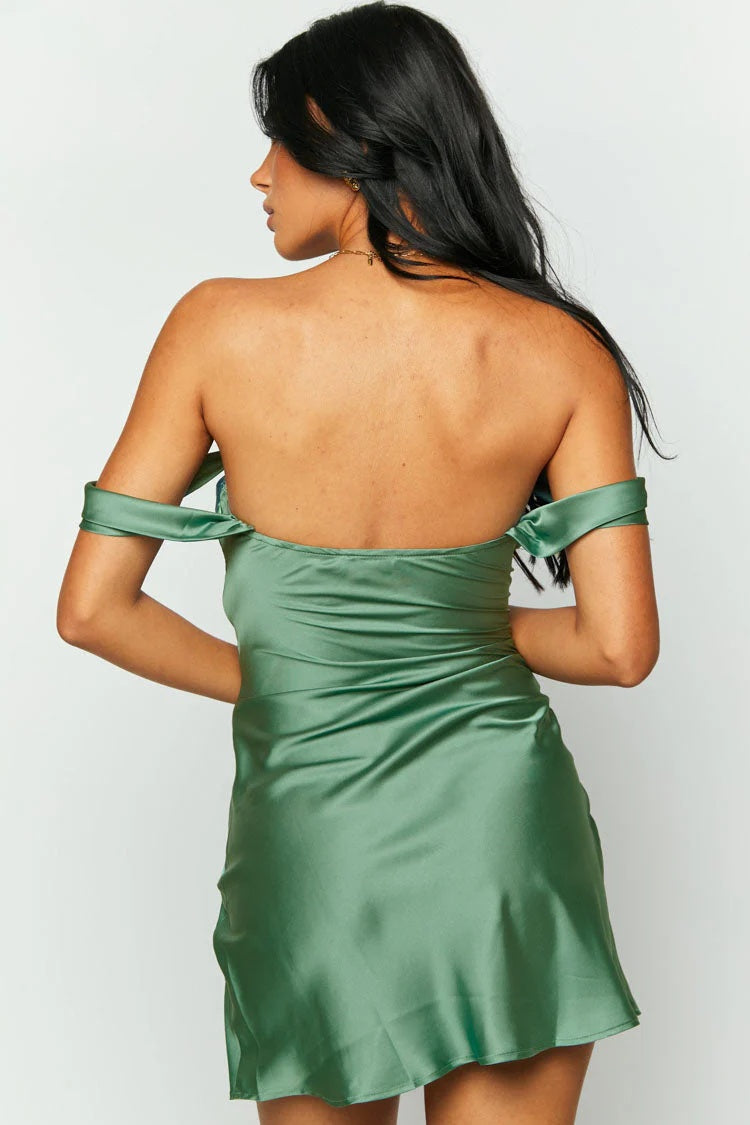 Chic Sheath Off the Shoulder Orange Satin Homecoming Dress with Ruched