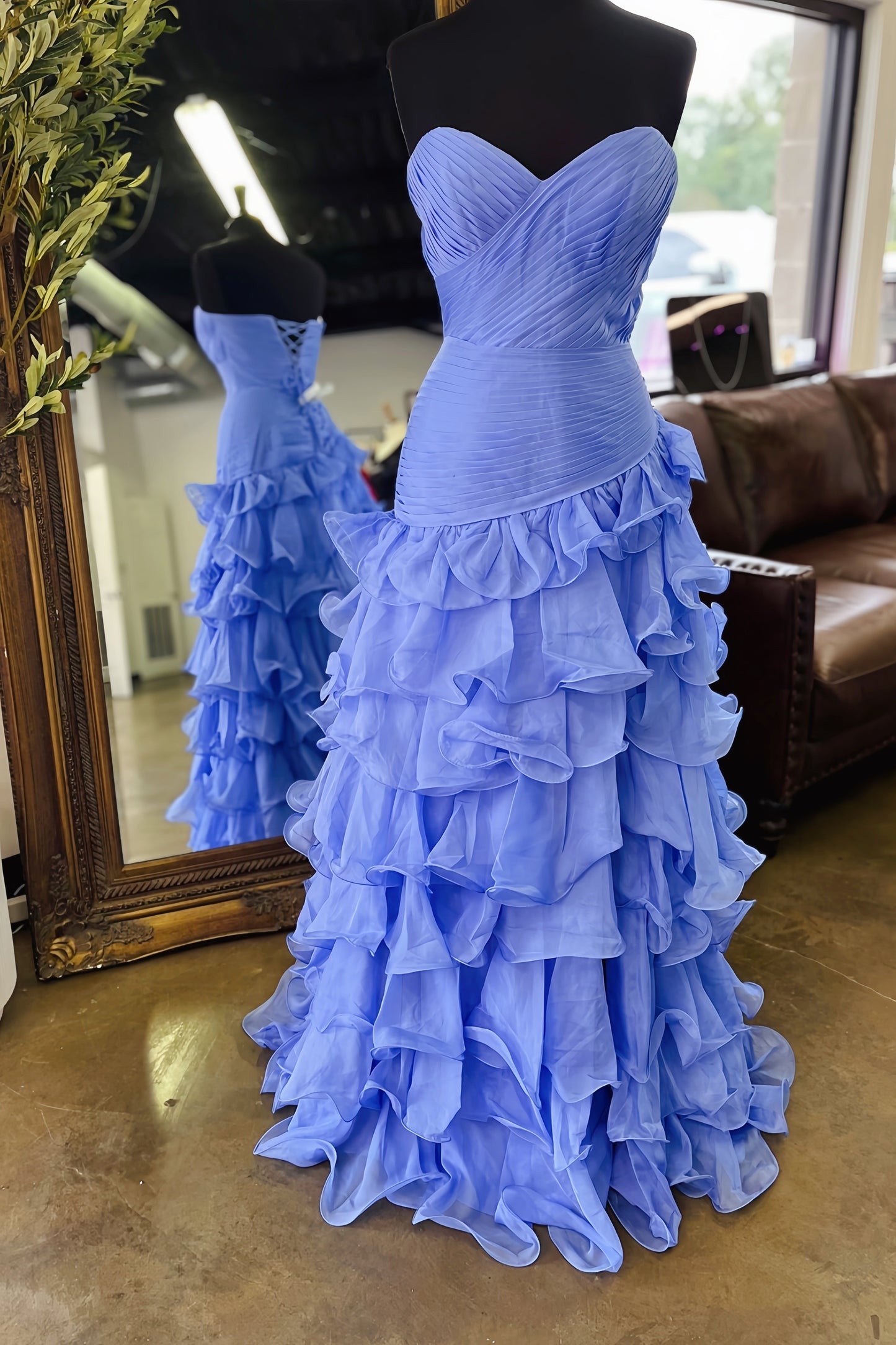 Sweet Sweetheart Ruffle Long Prom Dress