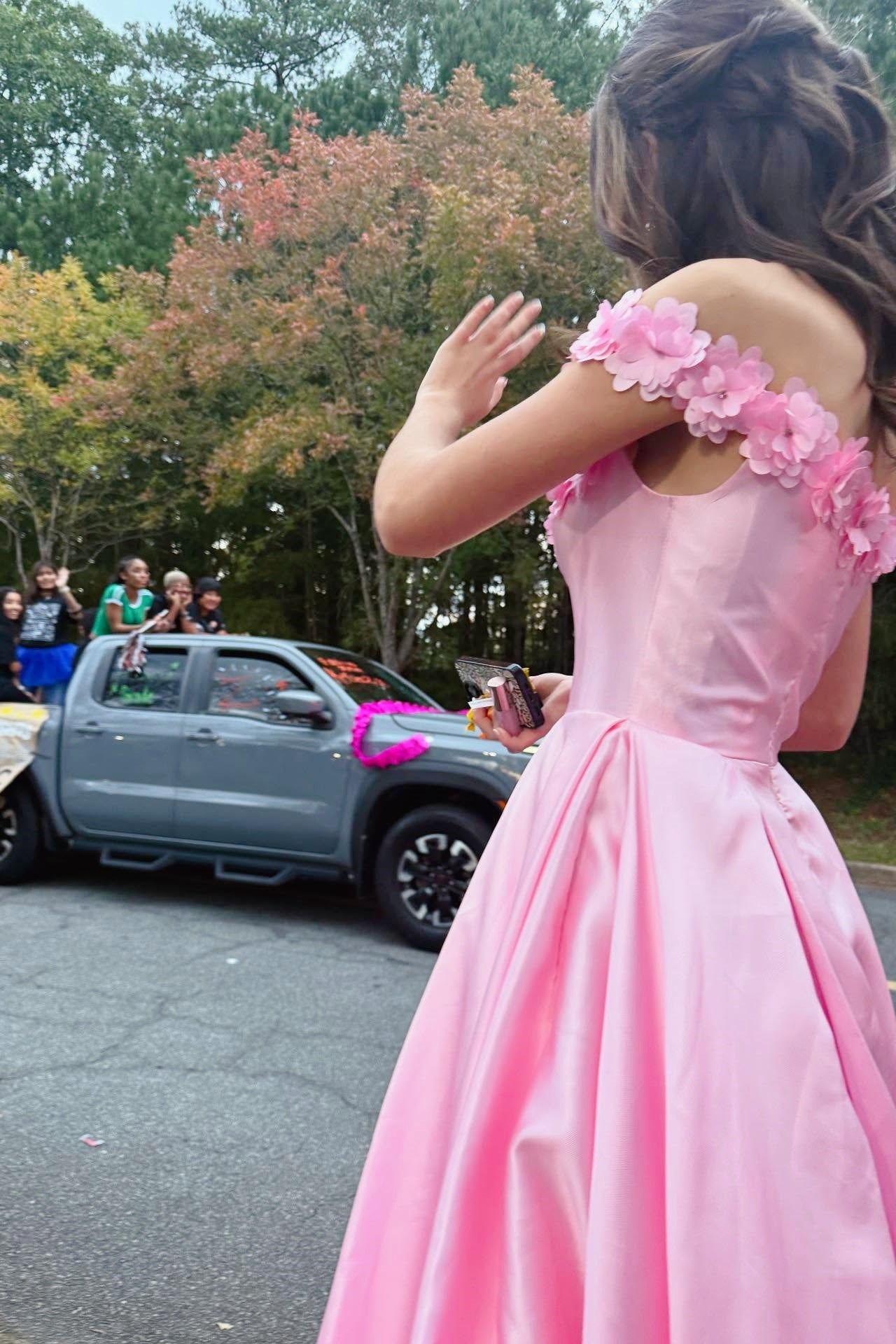 Flower Off-the-shoulder A-line Ball Gown