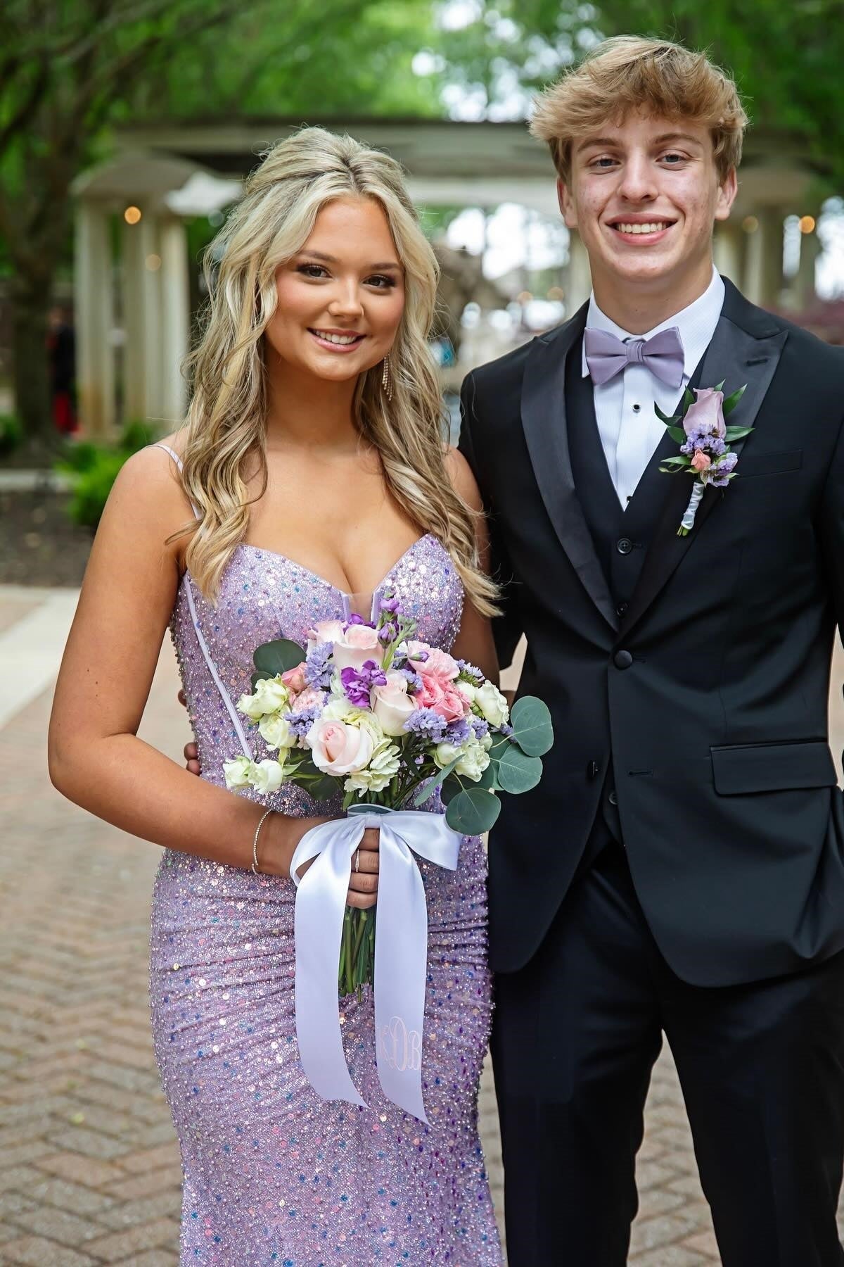 Lavender Sequin Mermaid Long Formal Dress