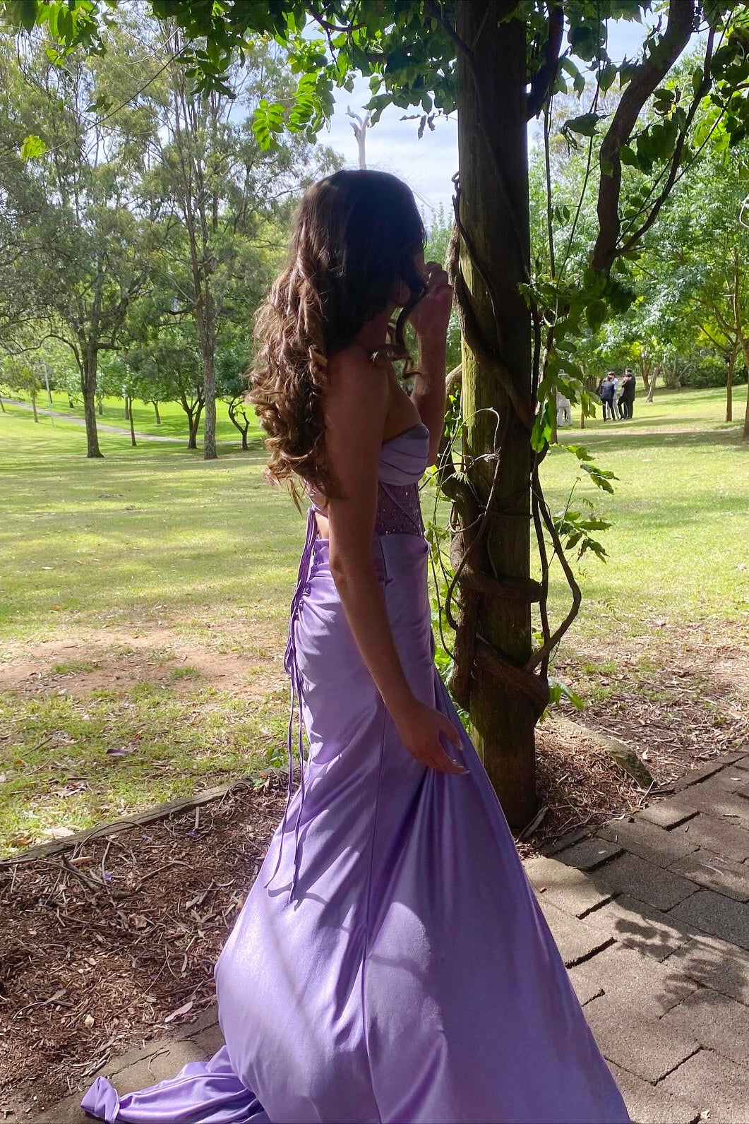 Strapless Beaded Mesh Mermaid Prom Dress