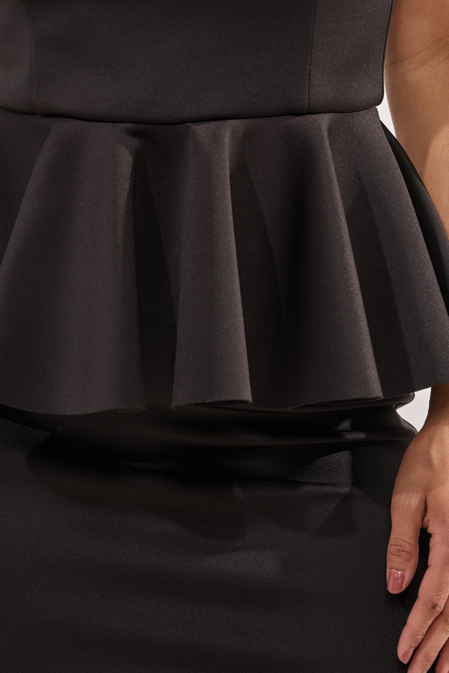 A-Line Strapless Empire-Waist Scuba Dress