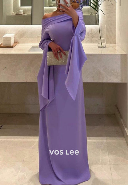 Elegant & Luxurious Long Sleeve Off the Shoulder Mermaid Evening Dresses with Train