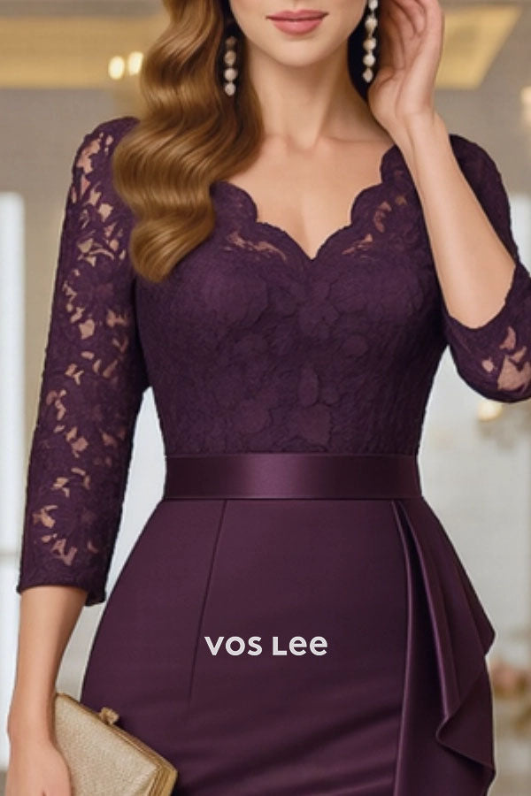 Formal Dress Purple Maxi Mother of the Bride Dress