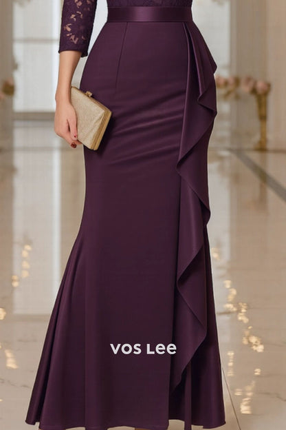 Formal Dress Purple Maxi Mother of the Bride Dress