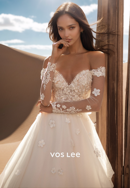 Couture & Ornate Allover Lace Applique Sweetheart Wedding Dresses