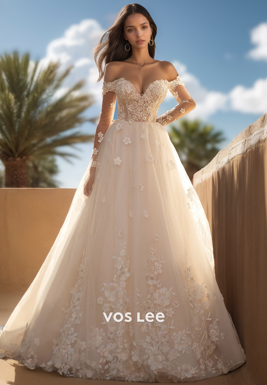 Couture & Ornate Allover Lace Applique Sweetheart Wedding Dresses
