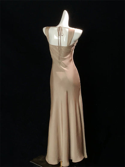 Champagne Dream Satin Gown – Timeless Elegance for Your Special Night