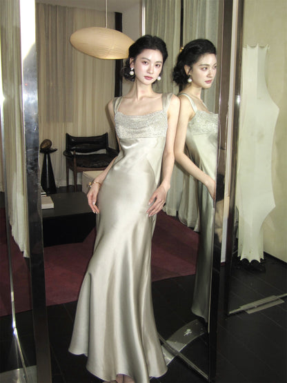 Champagne Dream Satin Gown – Timeless Elegance for Your Special Night