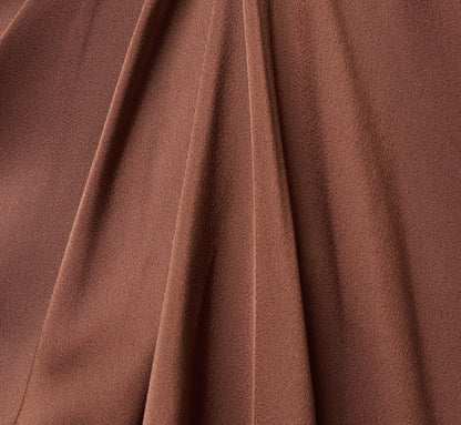 Twist Front Satin High Low Midi Dress