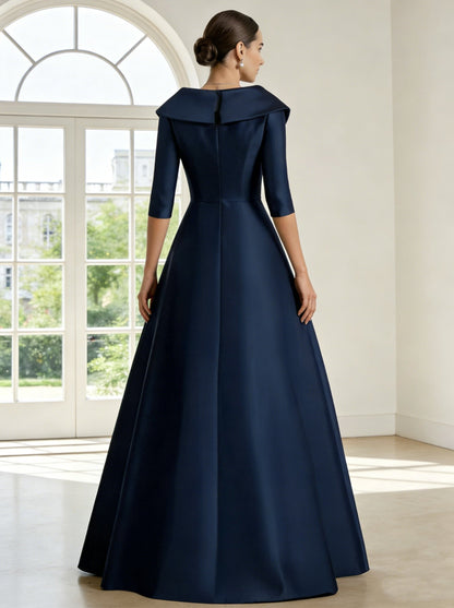 Sheath Mother of the Bride Dresses with Overskirt Floral Half Sleeves