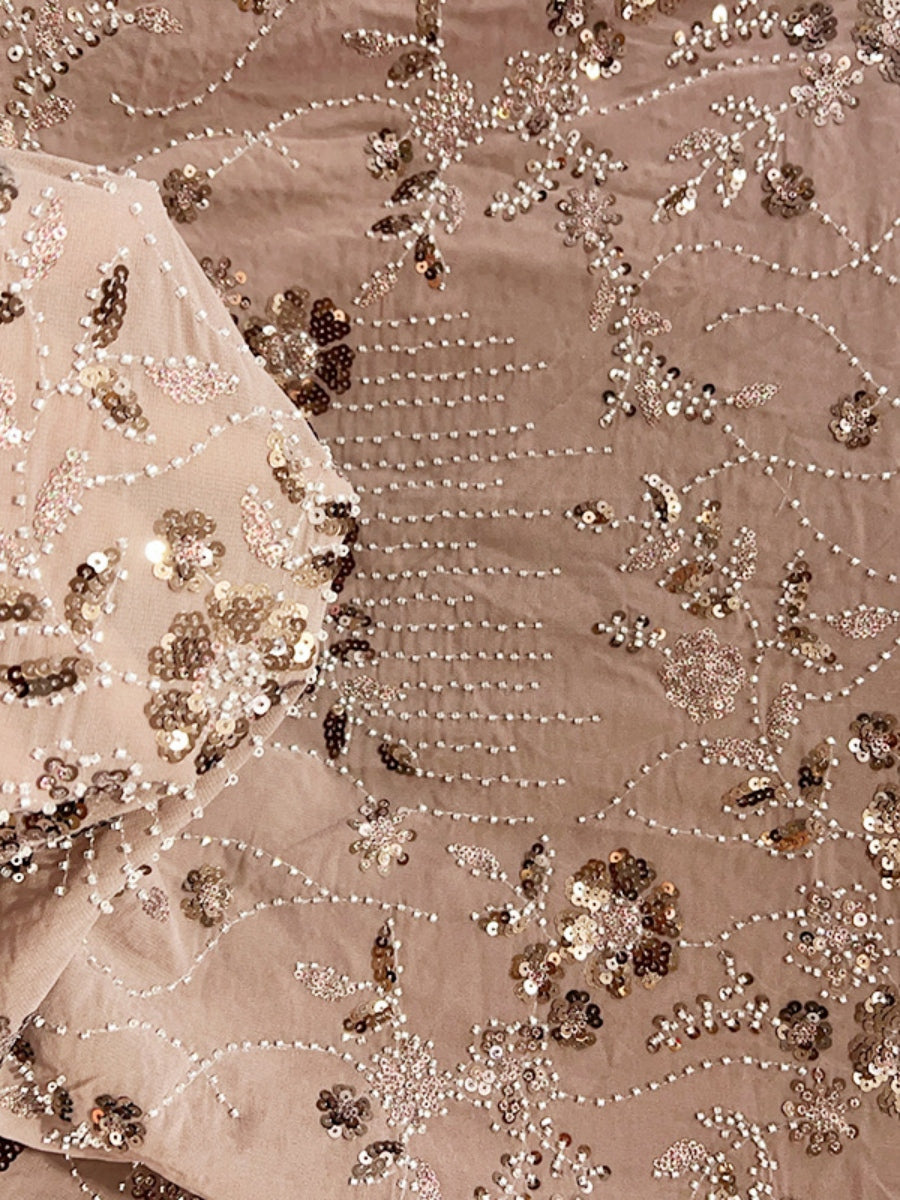 A-Line Scoop Sequins Lace Cocktail Dresses Sleeveless Floral Tea-Length Bowknot Formal Dresses