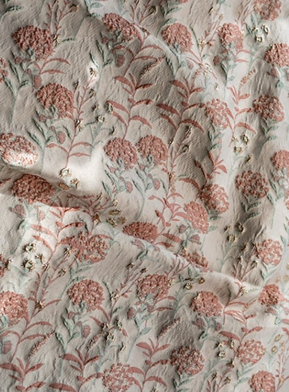 A-Line/Princess Scoop Jacquard Mother of the Bride Dresses with Split Side Short Sleeves Floral Ankle-Length Bowknot