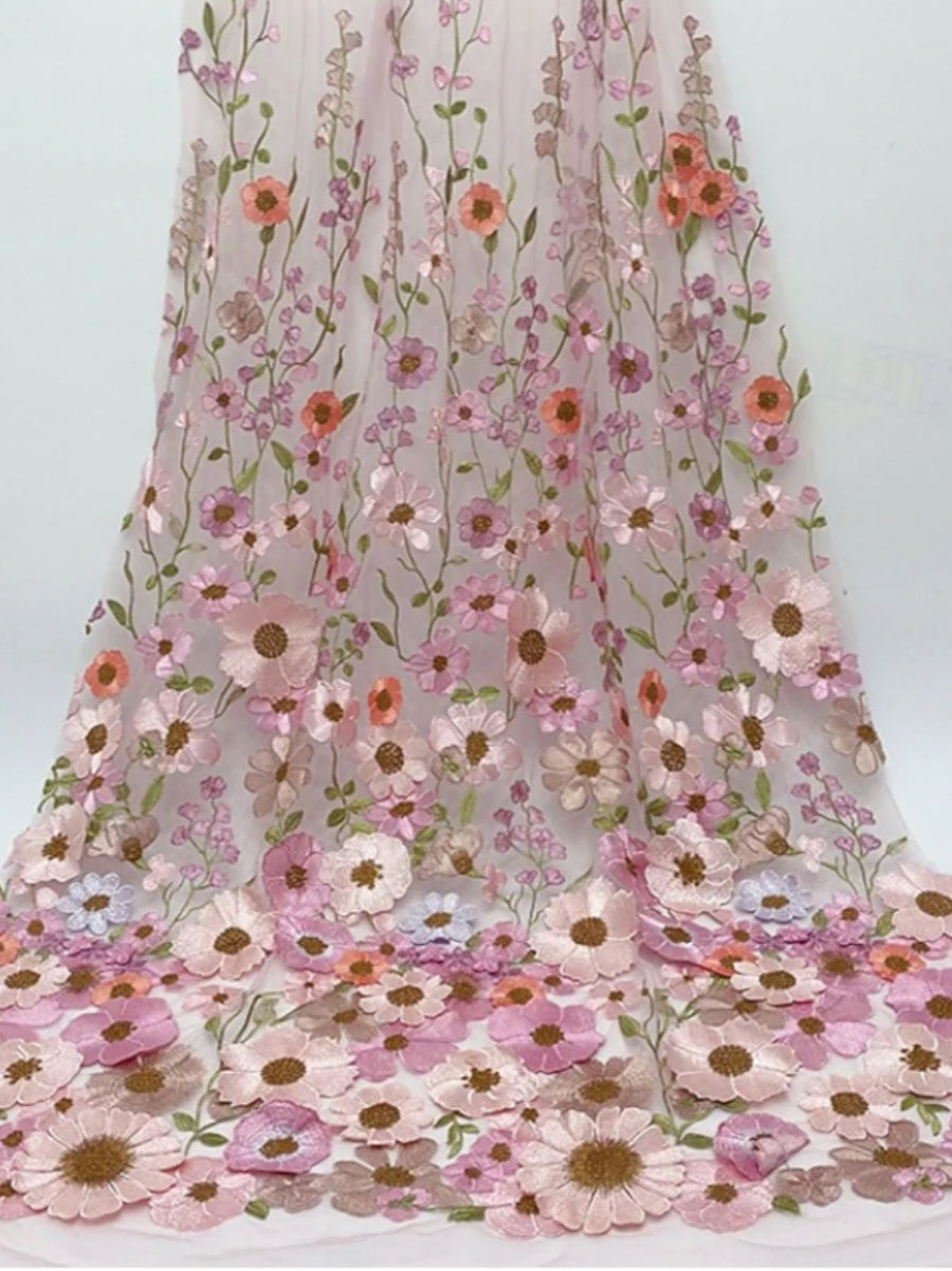 Floral Cocktail Dresses Floor-Length Asymmetrical Embroidery Dresses