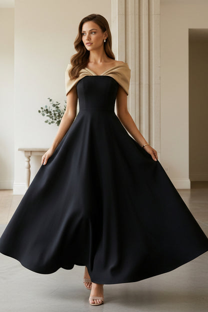 A-Line Satin Cocktail Dresses Satin Sleeveless Ankle-Length Formal Dresses