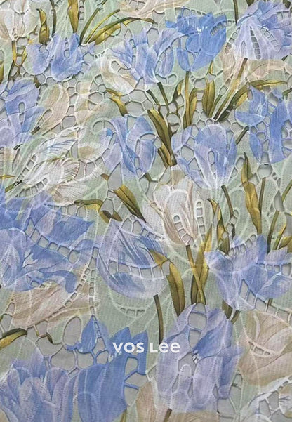 Long Sleeve Floral & Fuchsia Formal Dress for Mother of the Bride