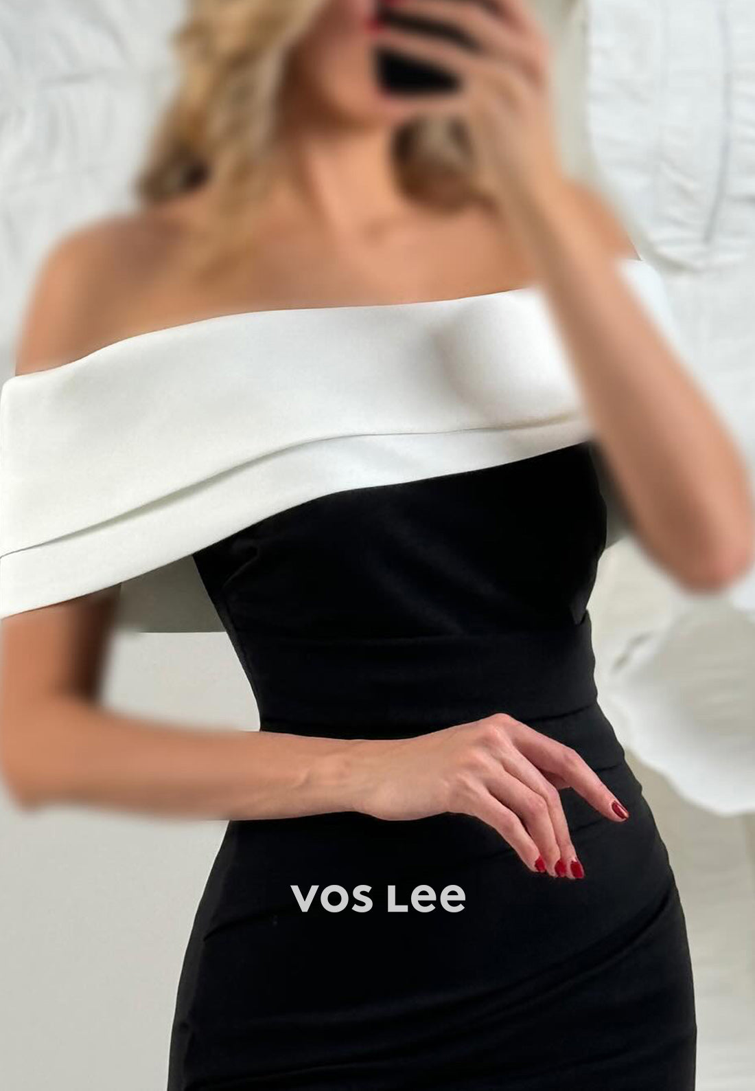 Off the Shoulder Mermaid Formal Dresses  Evening Dresses with Sweep Train