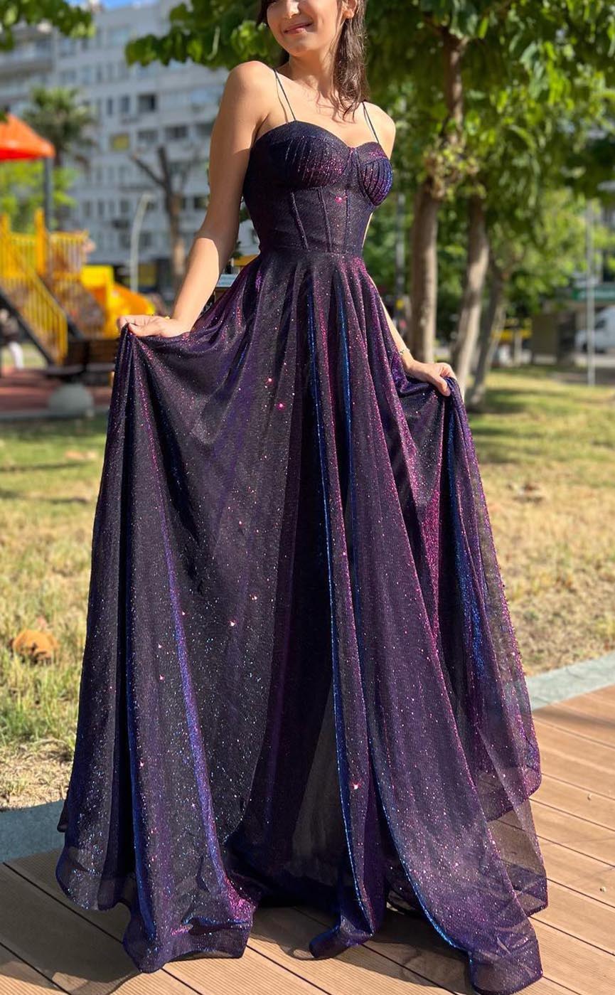Pretty Formal Prom Dresses Long Tulle Party Gown A Line