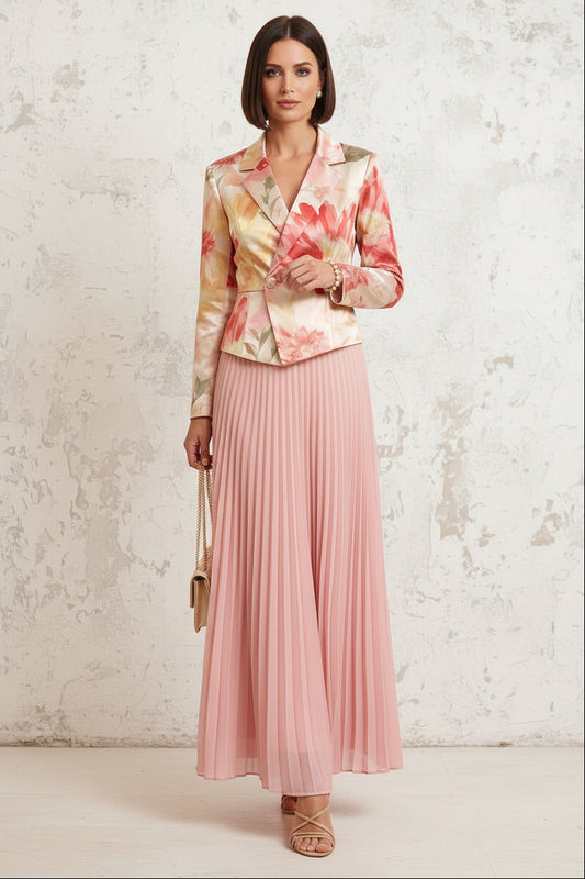Chiffon A-Line V-Neck Floor-Length Mother of the Bride Dress