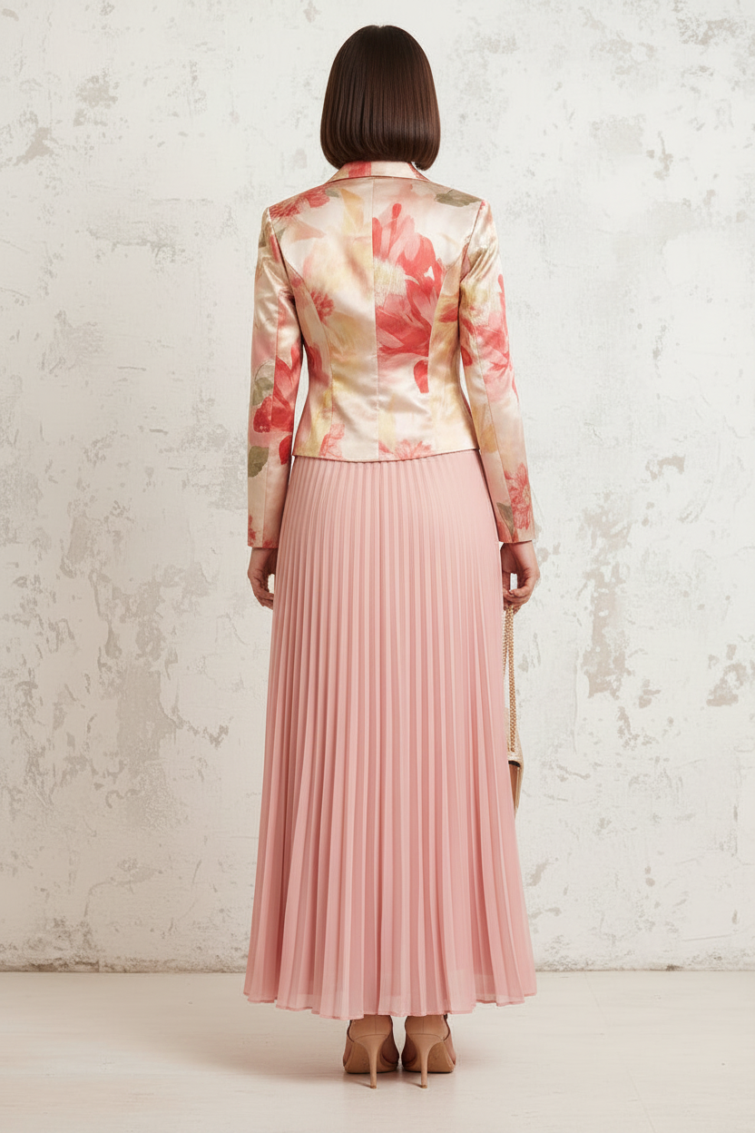 Chiffon A-Line V-Neck Floor-Length Mother of the Bride Dress