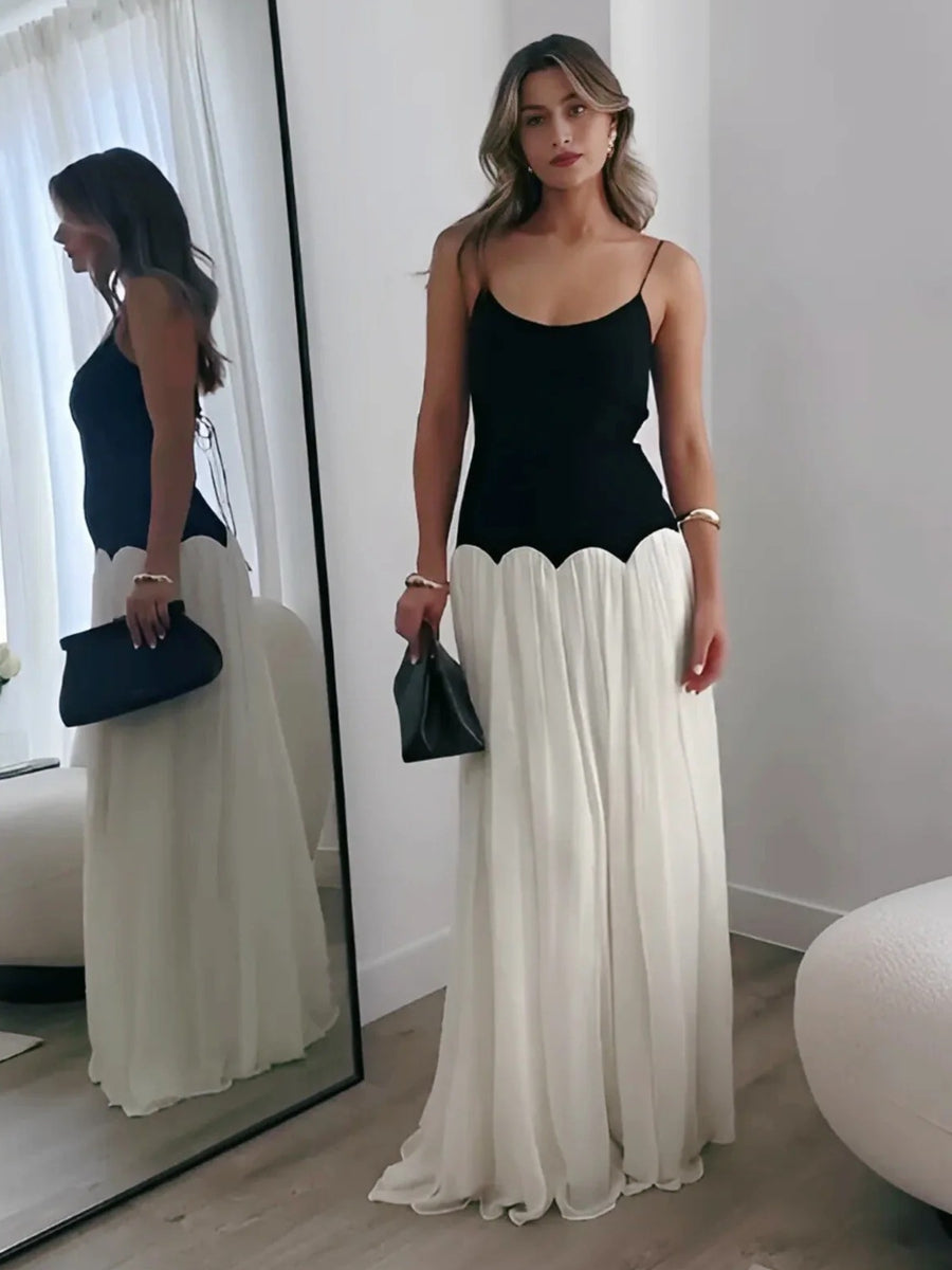 Princess Spaghetti Strap Floor-Length Formal Dress