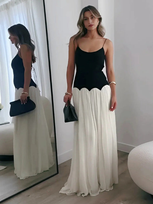 Princess Spaghetti Strap Floor-Length Formal Dress
