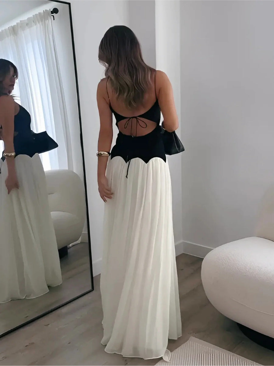 Princess Spaghetti Strap Floor-Length Formal Dress