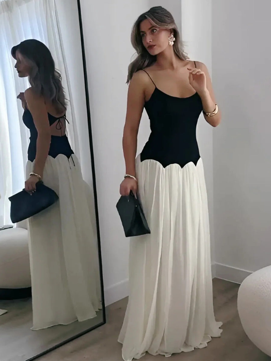 Princess Spaghetti Strap Floor-Length Formal Dress
