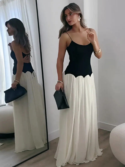 Princess Spaghetti Strap Floor-Length Formal Dress