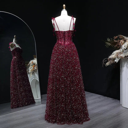 Delicate Pink 3D Floral Spaghetti Evening Dress