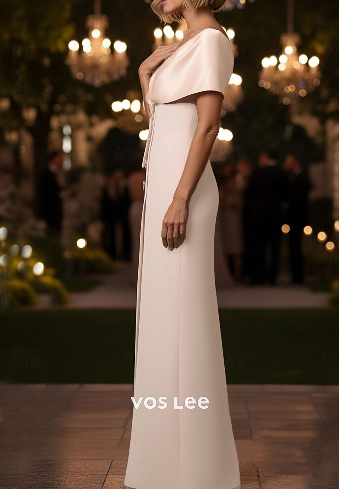 Column Floor Length Formal Dress Elegant Off Shoulder Evening Party Wedding