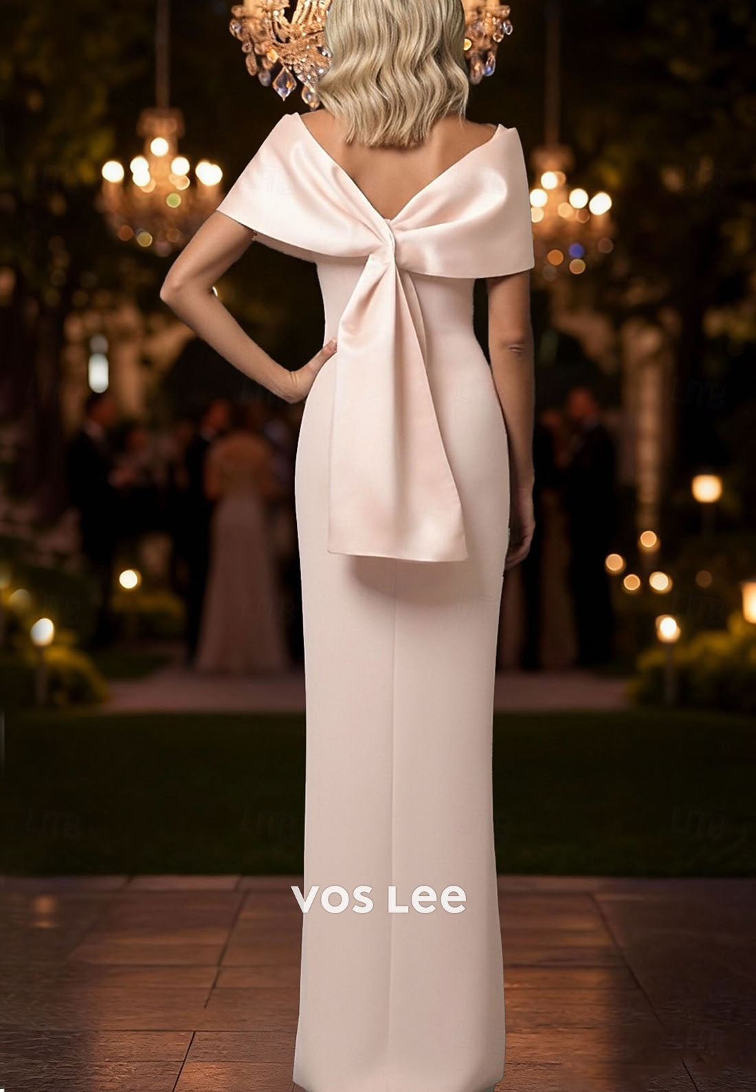 Column Floor Length Formal Dress Elegant Off Shoulder Evening Party Wedding