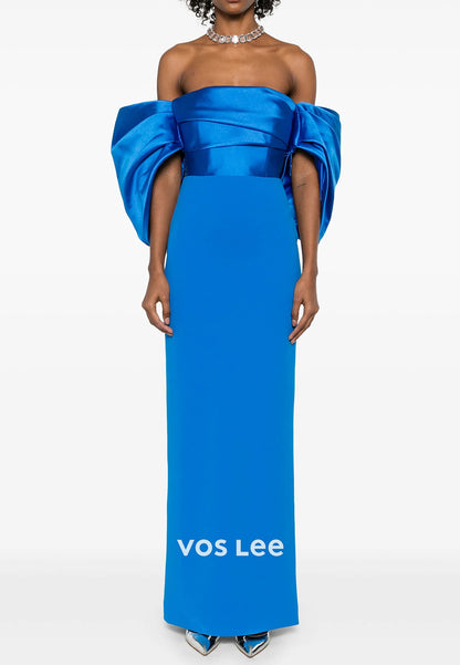Short Sleeve Off the Shoulder Ankle-Length Sheath Mother of Bride Dresses