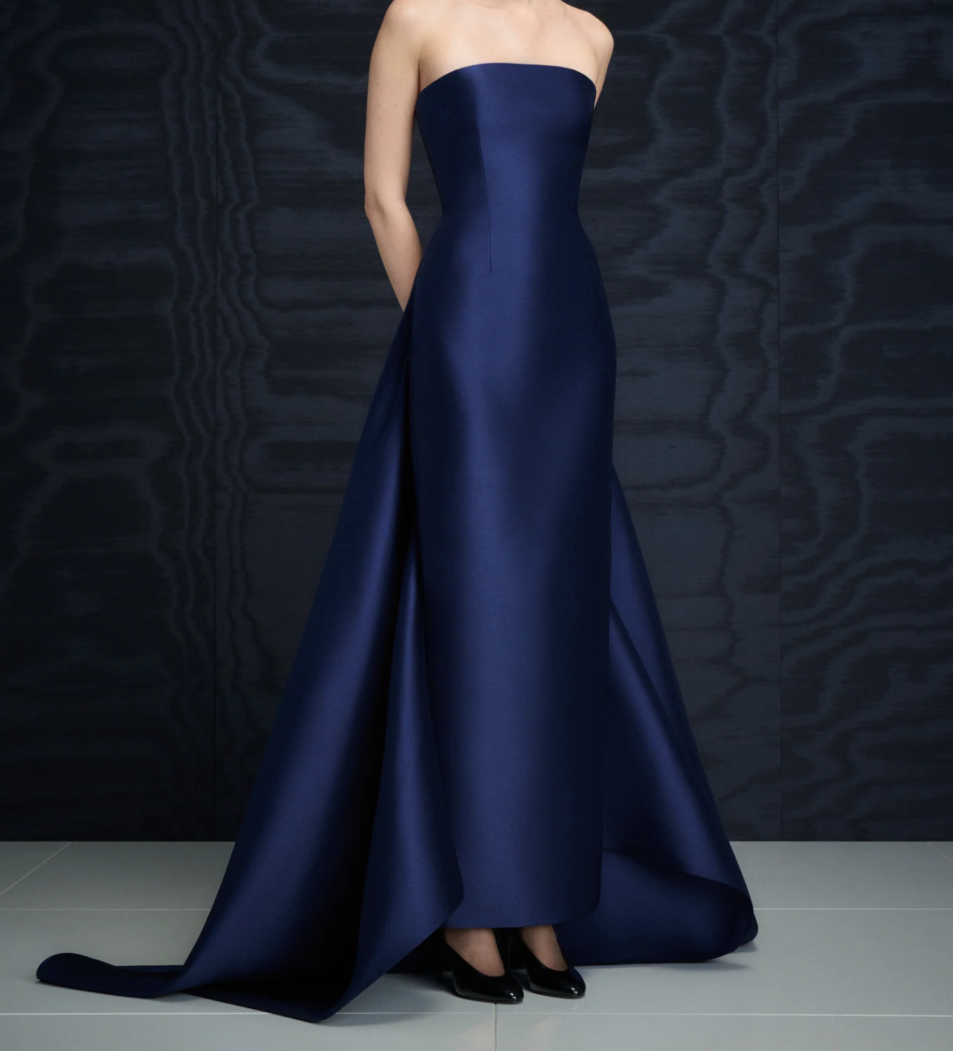 Powder Blue Strapless Gown with Sweep Train | Elegant Formal Dress