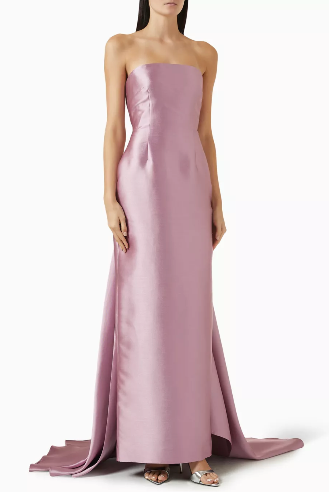 Powder Blue Strapless Gown with Sweep Train | Elegant Formal Dress