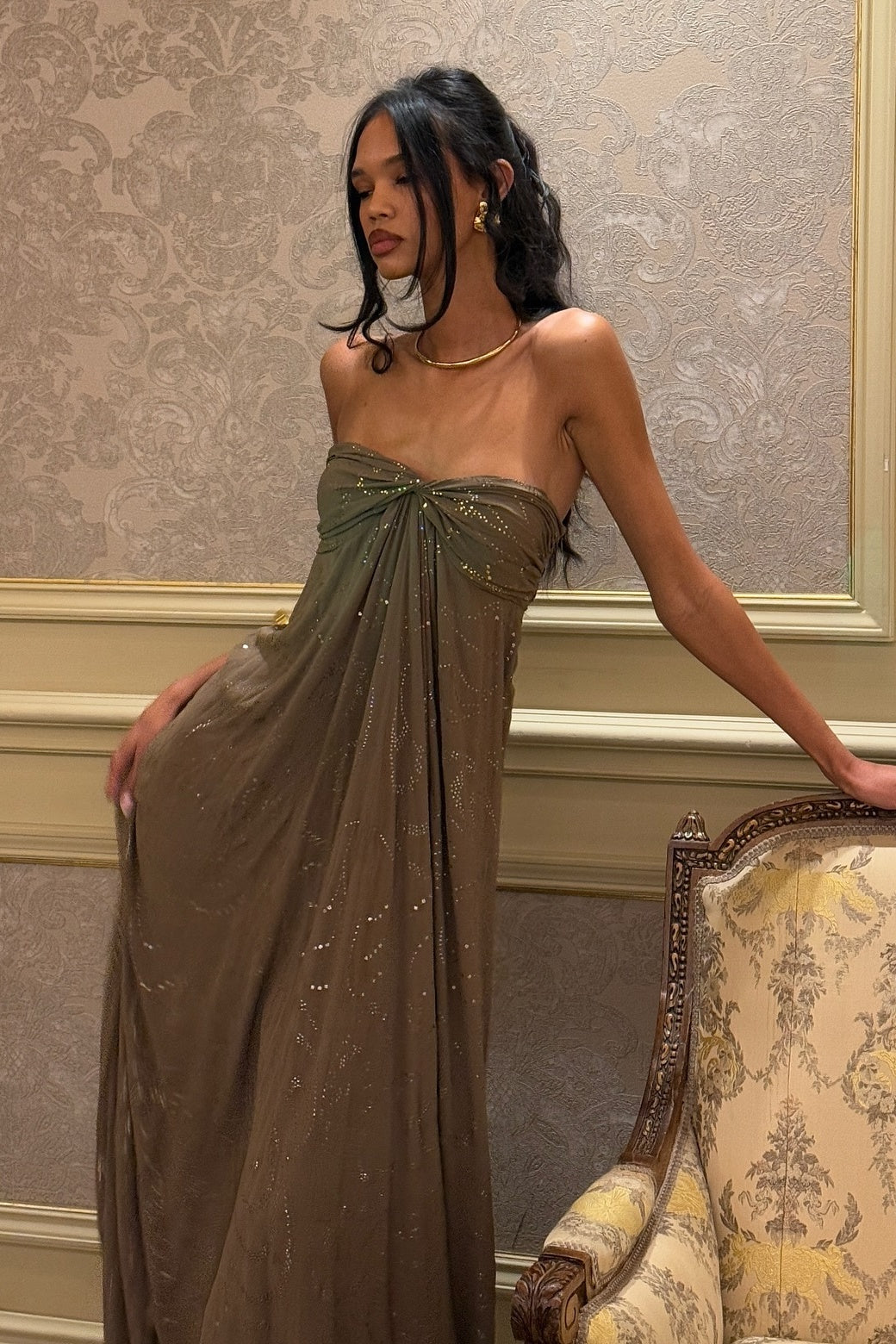 Charming A Line Sweetheart Dark Green Long Prom Dress with Beading