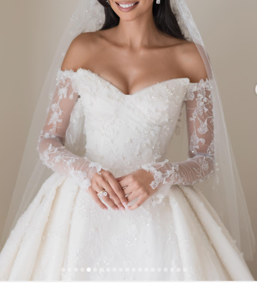 Dreamy Wedding Dress Ball Gown Off The Shoulder Lace Wedding Dresses