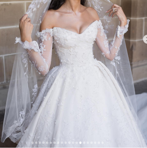 Dreamy Wedding Dress Ball Gown Off The Shoulder Lace Wedding Dresses
