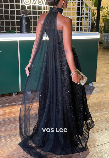 Classic & Timeless A-Line Strapless Beading Pleated Ankle-Length Evening Dresses