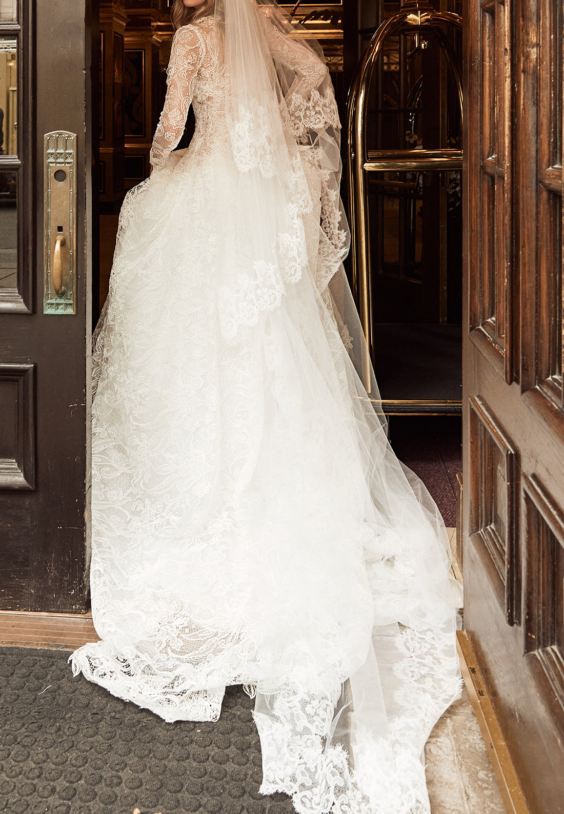 Lace A-Line Wedding Dress with Long Sleeves