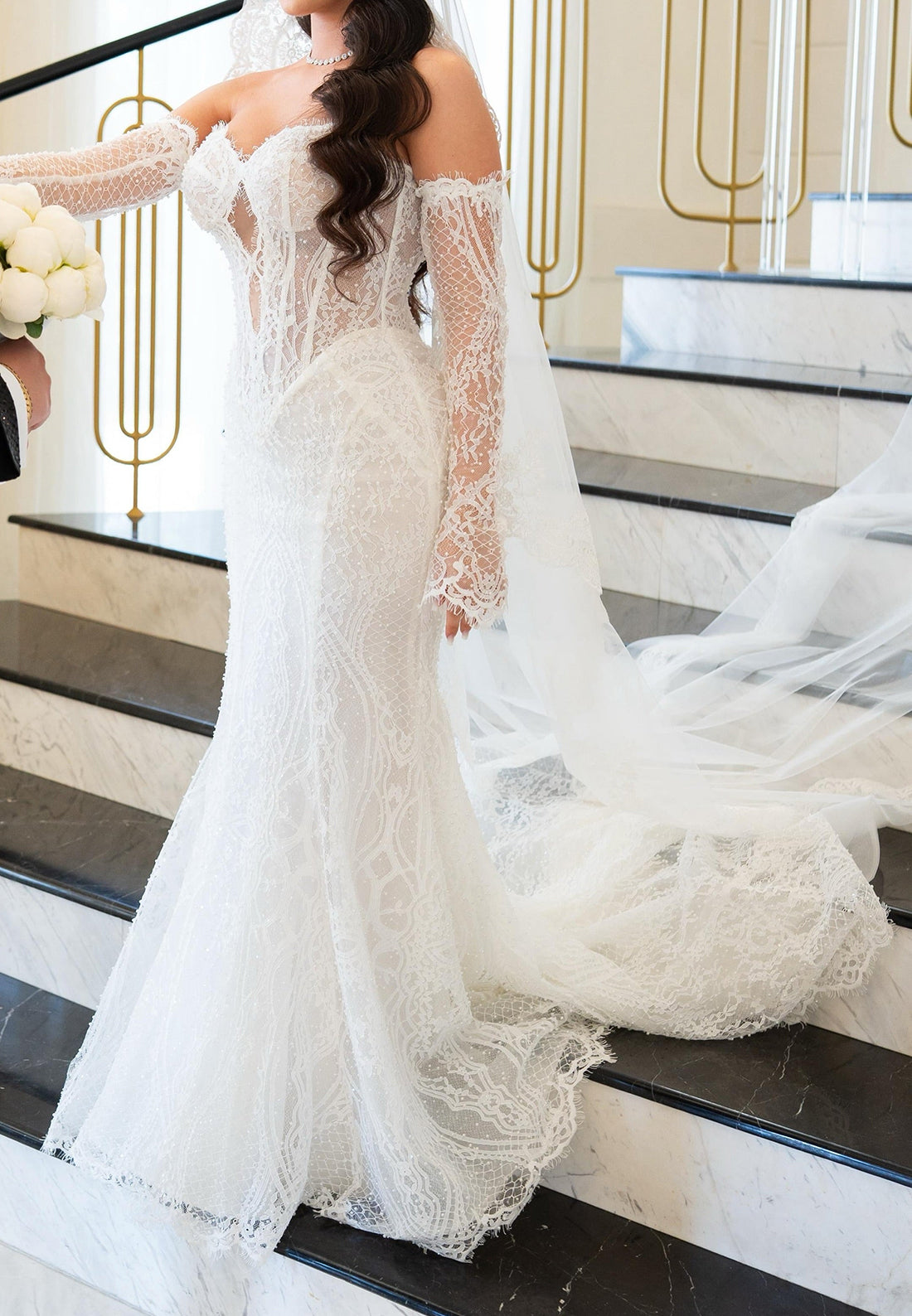 Illusion Corset Mermaid Lace Wedding Dress