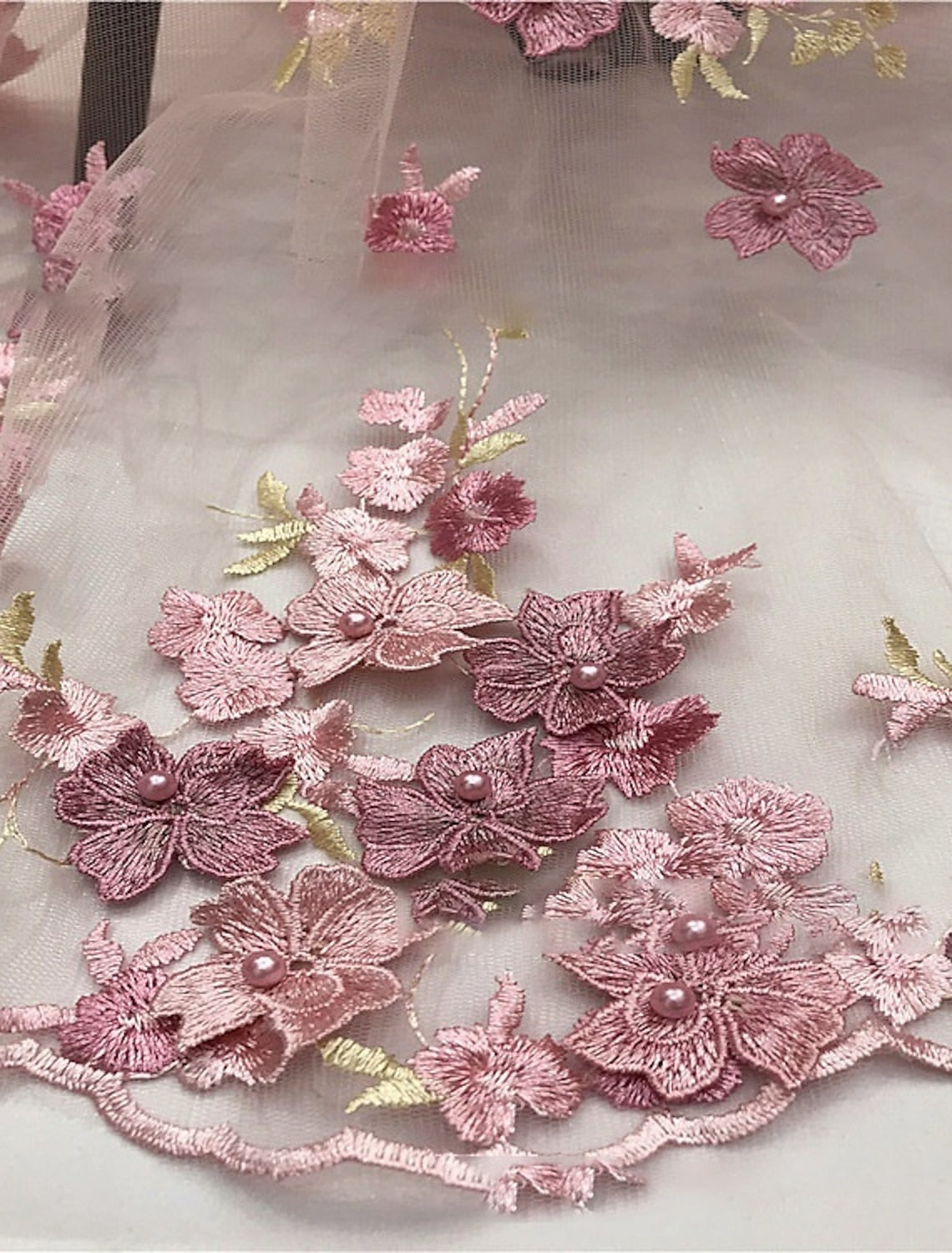 Off-the-Shoulder 3D Floral Tea-Length Dress