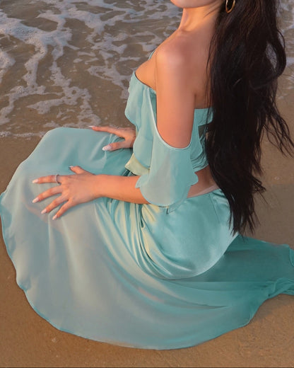 Corset Mermaid Two-Piece Maxi Dress Set