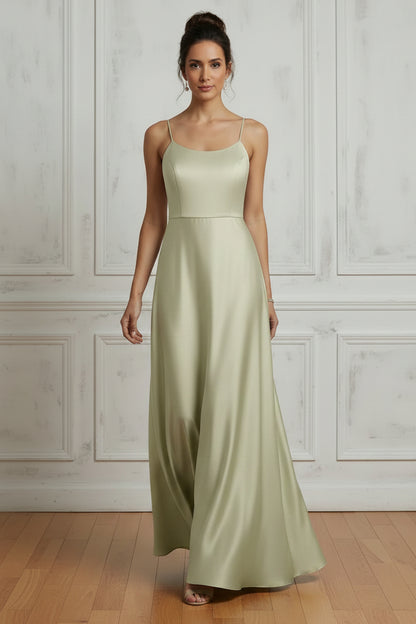 A-Line Satin Dress with Detachable Lace Capelet