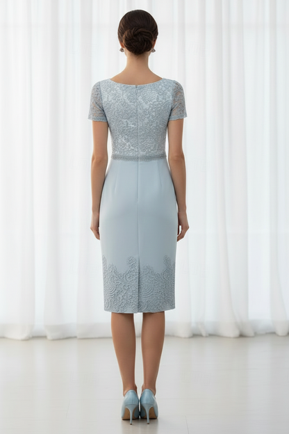 Lace Sheath Dress & Bell Sleeve Jacket Set